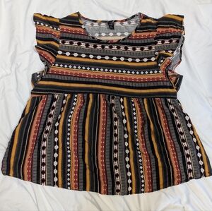 Emery Rose Striped Multicolor Women's Top